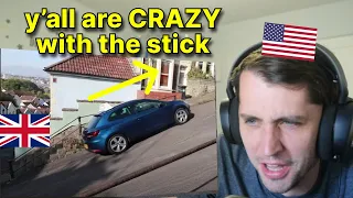 American reacts to England's steepest hill vs Manual Car