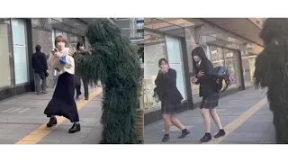 BEST #Bushman #Prank #JAPAN #葉っぱマン【ドッキリ】🇯🇵