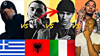 AMERICAN REACTS TO Greek RAP  Vs Albanian DRILL RAP Vs Italian RAP Vs UK DRILL