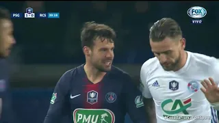 Neymar machuca em jogo PSG x STRASBOURG 23/01/2019