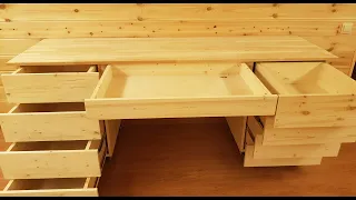 Письменный стол из массива своими руками Desk made of solid wood with his own hands