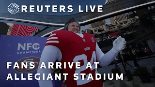 LIVE: Fans arrive at Allegiant Stadium to watch Super Bowl | REUTERS