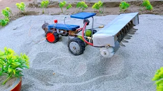 diy tractor spading machine || diy tractor ploughing @MiniDIYProject | KTG Tractor