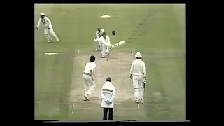 ENGLAND v INDIA 2nd TEST MATCH DAY 2 OLD TRAFFORD JUNE 25 1982 IAN BOTHAM GEOFF MILLER RAVI SHASTRI