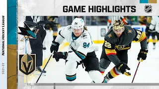 Sharks @ Golden Knights 3/1 | NHL Highlights 2022