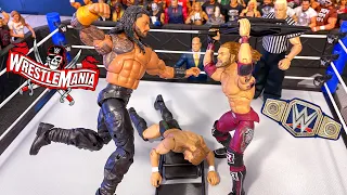 Roman Reigns vs Edge vs Daniel Bryan - WrestleMania 37 Action Figure Match! Universal Championship!