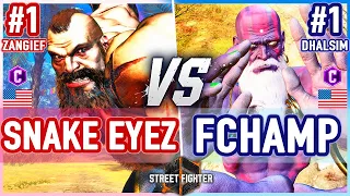 SF6 🔥 Snake Eyez (Zangief) vs Filipino Champ (Dhalsim) 🔥 Street Fighter 6