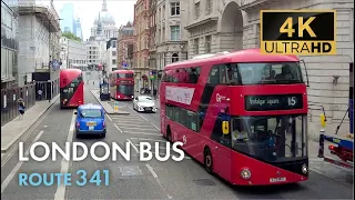 London Bus Ride, Route 341, Double Decker, 4K Virtual Tour