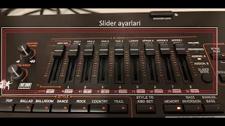 Korg Pa1x Pa2x Pa3x Pa4x Sliders ayarları detaylı anlatım