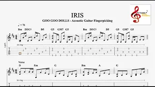 IRIS - Goo Goo Dolls - Acoustic Guitar Fingerpicking