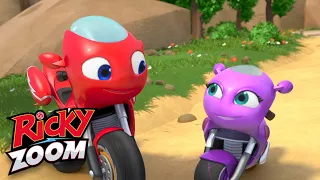 Ricky The Babysitter ⚡️Steel Awesome Copies Loop?! ⚡️ Motorcycle Cartoon | Ricky Zoom