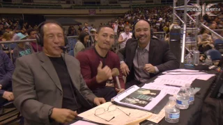 Max Holloway X1 45 Live Interview cageside at the fight