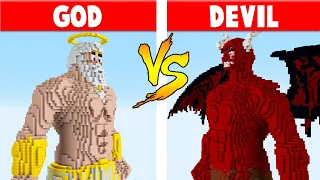 GOD vs DEVIL – Minecraft ANIMATIONS ! PRO GOD VS MUTANT DEVIL EPIC BATTLE