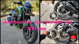 #dominar rear brake problem #solve big size rear disc #video only 1in #youtube