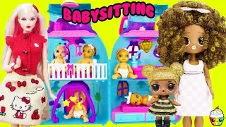 LOL OMG Royal Bee Queen Babysitting Disaster Mean Miss Hello Kitty