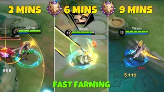 LANCELOT ULTRA FAST FARMING ROTATION IN MYTHICAL GLORY!! | 9 MINS LEVEL MAX TUTORIAL! (Easy Rank Up)