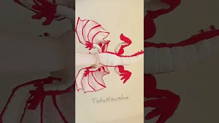 Big red dragon, crochet pattern. Большой Красный Дракон связанный крючком, мастер-класс.