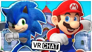 Movie Sonic Meets Mario In VR CHAT!!