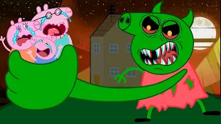 Daddy Zombie Apocalypse, Peppa Pig Turn Into Giant Alien Zombie | Peppa Pig Funny Animation