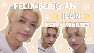 felix being an ✨️ icon ✨️for 4 minutes 🐥