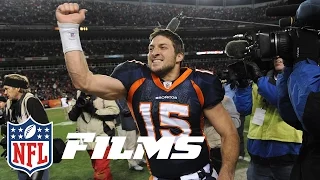 #10 Tim Tebow Stuns the Steelers | NFL Films | Top 10 Playoff Finishes