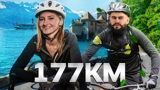 Le tour du plus GRAND LAC D’EUROPE en 1 JOUR ?? 🚴 (… 🫢) Ft @LeBouseuh