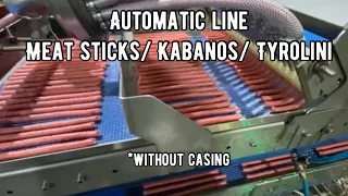 Meat sticks, kabanos, tyrolini by automatic line HydroShpriz, Ukraine