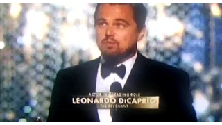 Leonardo Dicaprio Wins Oscar 2016 - Best Actor For "The Revenant"