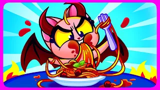 First Time at the Restaurant 🍝 Angel VS Demon Stories for Kids by Purr-Purr😻