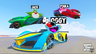 OGGY AND JACK TRIED IMPOSSIBLE FUNNY RACING CHALLENGE (GTA 5 Funny Moments)