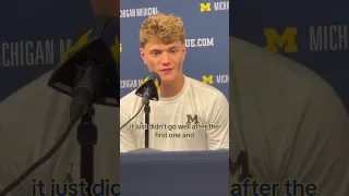 JJ McCarthy on taking responsibility for INT’s vs. Bowling Green #GoBlue