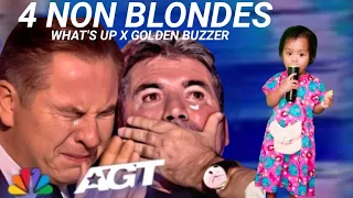 Golden Buzzer: Simon Cowell Crying To Hear The Song What's up Homeless On The Big World Stage