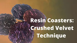 Creating Resin Coasters using the crushed velvet technique