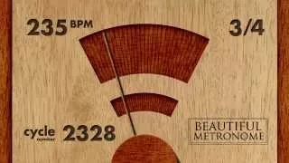 235 BPM 3/4 Wood Metronome HD