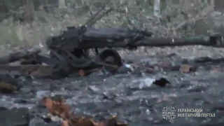 Знищені російські НОНА-К на території ясинуватського машзаводу
