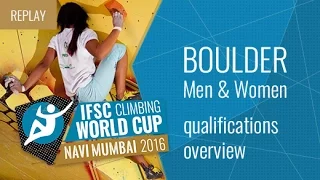 IFSC Climbing World Cup Navi Mumbai 2016 - Qualifications Overview