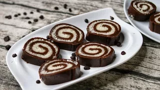 No Bake Swiss Roll Recipe | No Bake Chocolate Swiss Roll Recipe