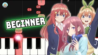 The Quintessential Quintuplets OP - "Gotoubun no Kimochi" - BEGINNER Piano Tutorial & Sheet Music