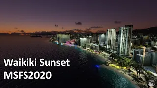 MS Flight Simulator Relaxation: Waikiki Sunset