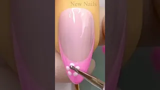 Simple Spring Nail Art Step-by-Step For Beginner 💖Vẽ Hoa💅New Nails #short