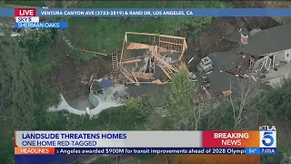 Massive landslide bulldozes homes in Sherman Oaks