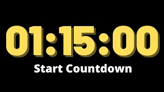 1 Hour 15 Minutes Timer - Countdown Timer 75 Minute - Timer Alarm