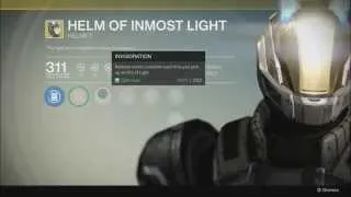 Destiny Helm of inmost light! EXOTIC