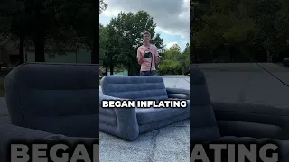 Blowing Up An Inflatable Couch #shorts