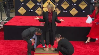 Jodie Foster gets her handprints in cement outside Hollywood's famed Chinese Theatre