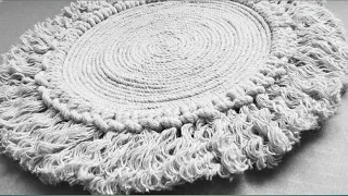 Macrame Round Tablecloth | Table Mat | How to make Big macrame Coaster |AN Kreations