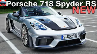 All NEW 2024 Porsche 718 Spyder RS - Driving REVIEW, interior, exterior (GT Silver Metallic)