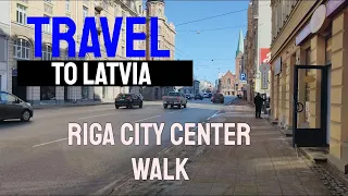 Travel to Latvia - 4K - Riga City Center walk - 2023