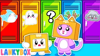 Where Is LankyBox's Student Locker? - Funny Stories for Kids | LankyBox Channel Kids Cartoon