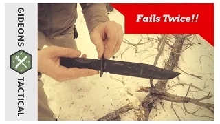 FAILS TWICE!! Ka-Bar EK45 Model 5 Commando Knife